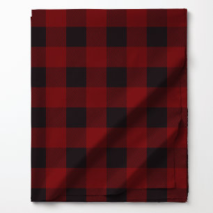 Rood en Zwart Buffel Plaid Patroon Stof