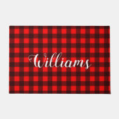 Rood en zwart buffelgat deurmat (Voorkant)