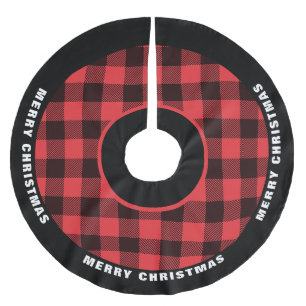 Rood en zwart buffelplaid, vrolijk kerstfeest kerstboom rok