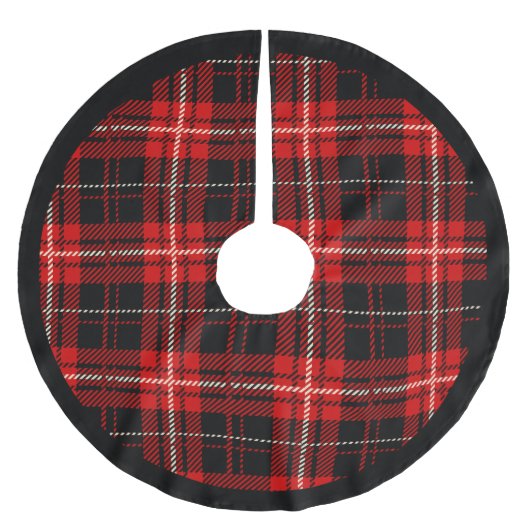 Rood en Zwart Cabine Plaid Kerstboom Rok (Voorkant)