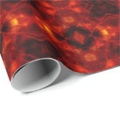 Rood en zwart caleidoscoop patroon cadeaupapier (Rol Hoek)