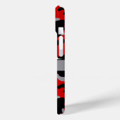 Rood en Zwart Camouflage Gepersonaliseerd Case-Mate iPhone Case (Achterkant / Links)
