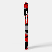 Rood en Zwart Camouflage Gepersonaliseerd Case-Mate iPhone Case (Achterkant / Links)