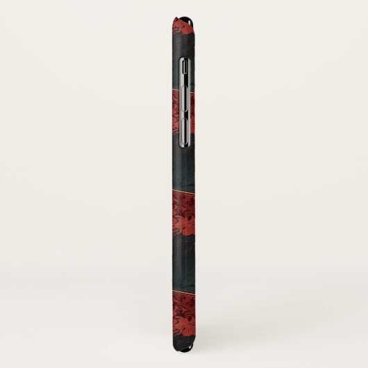  rood en zwart Case-Mate iPhone case (Achterkant/links)