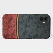  rood en zwart Case-Mate iPhone case (Achterkant (horizontaal))
