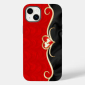 Rood en zwart Case-Mate iPhone case (Achterkant)