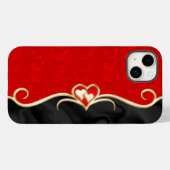 Rood en zwart Case-Mate iPhone case (Achterkant (horizontaal))