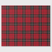 Rood en Zwart Cheque Cadeaupapier (Vlak)