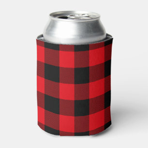 Rood en zwart chevron Buffalo Plaid Blikjeskoeler