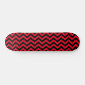 Rood en zwart Chevron Pattern Persoonlijk Skateboard (Horizontaal)