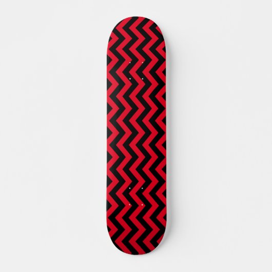 Rood en zwart Chevron Pattern Persoonlijk Skateboard (Voorkant)