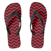 Rood en zwart Chevron Pattern Teenslippers (Voetbed)