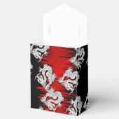 Rood en Zwart Chinees Dragon Theme Design Bedankdoosjes (Geopend)