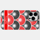 Rood en zwart-Chinees puntgolfpatroon Case-Mate iPhone Case (Achterkant (horizontaal))