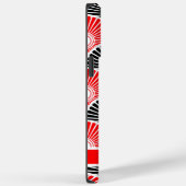 Rood en zwart-Chinees puntgolfpatroon Case-Mate iPhone Case (Achterkant / Rechts)