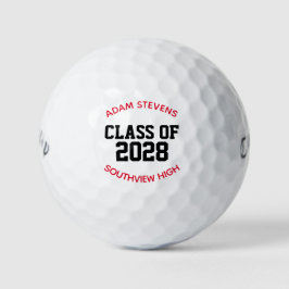 Rood en Zwart Classic Varsity Afstuderen Klasse Gi Golfballen