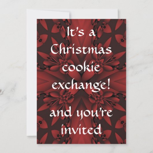 Rood en zwart classy kerst koekjesruil kaart (Voorkant)