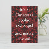 Rood en zwart classy kerst koekjesruil kaart (Staand voorkant)