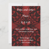 Rood en zwart classy kerst koekjesruil kaart (Achterkant)
