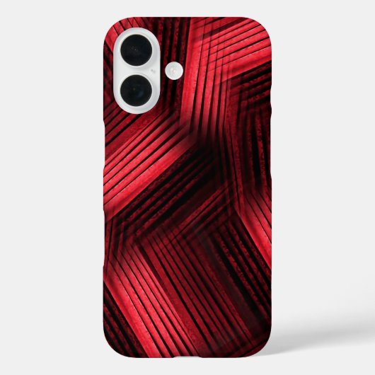 Rood en zwart contemporair abstract Case-Mate iPhone case (Achterkant)