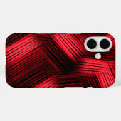 Rood en zwart contemporair abstract Case-Mate iPhone case (Achterkant (horizontaal))