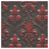 Rood en zwart Damask Faux reliëf Stof (Close Up)