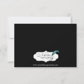 Rood en Zwart Damast Gotische Bruiloft Receptie Kaart (Achterkant)