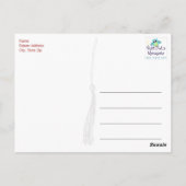 Rood en zwart Dank u Foto Briefkaart (Achterkant)