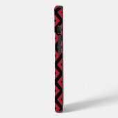 Rood- en zwart diamantpatroon Case-Mate iPhone case (Achterkant / Links)