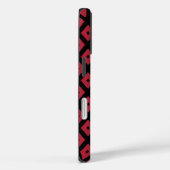 Rood en zwart diamantpatroon Case-Mate iPhone case (Achterkant / Rechts)