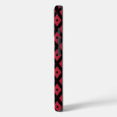 Rood en zwart diamantpatroon Case-Mate iPhone case (Achterkant / Links)