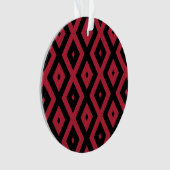 Rood- en zwart diamantpatroon ornament (voorkant)