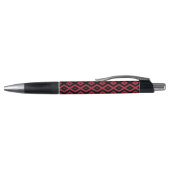 Rood- en zwart diamantpatroon pen (Bovenkant)