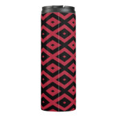 Rood- en zwart diamantpatroon thermosbeker (Achterkant)
