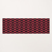 Rood- en zwart diamantpatroon yogamat (Achterkant (horizontaal))