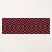 Rood- en zwart diamantpatroon yogamat (Voorkant (horizontaal))
