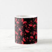 Rood en zwart, donkerder, esthetisch schedel Patro Koffiemok (Center)