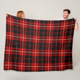 Rood en zwart fleece deken