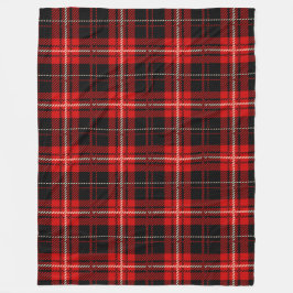 Rood en zwart fleece deken