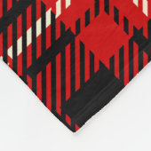 Rood en zwart fleece deken (Hoek)