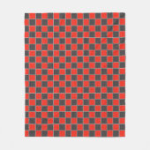 Rood en zwart fleece deken (Voorkant)