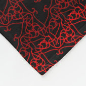 Rood en zwart fleece deken (Hoek)