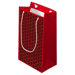 Rood en zwart Floral Show Gift Bag Klein Cadeauzakje
