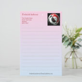 Rood en zwart Football Briefpapier (Staand voorkant)