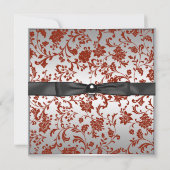 Rood en Zwart Foto Afstuderen Aankondiging (Achterkant)