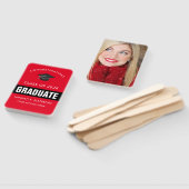 Rood en zwart foto Afstuderen Handje Fan Handwaaier (Niet-gemonteerd)