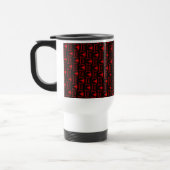 Rood en zwart fractal Art Reisbeker (Links)