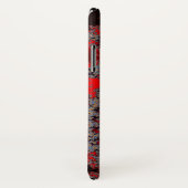 Rood en zwart Fractal Yin-Yang iPhone Case (Achterkant / rechts)