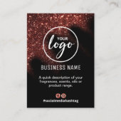 Rood en zwart fragment uit de lijst met windvlagen visitekaartje (Voorkant)