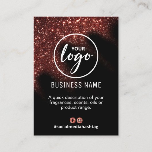 Rood en zwart fragment uit de lijst met windvlagen visitekaartje (Voorkant)